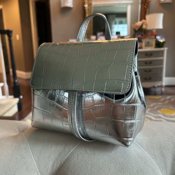 NWT! Mansur Gavriel Mini Soft Lady Croc Embossed Leather Bag. - Picture 11 of 12